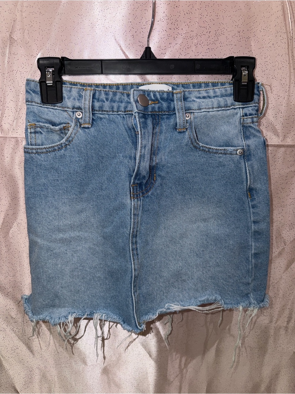 Y2K Indie Grunge Raw Hem Jean Mini Skirt